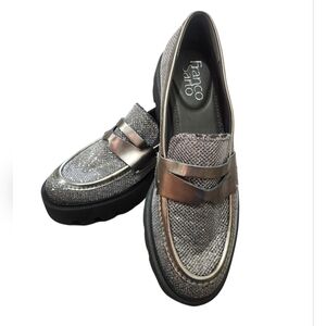 Franco Sarto Womens Balin Faux Leather Lug Sole Loafers